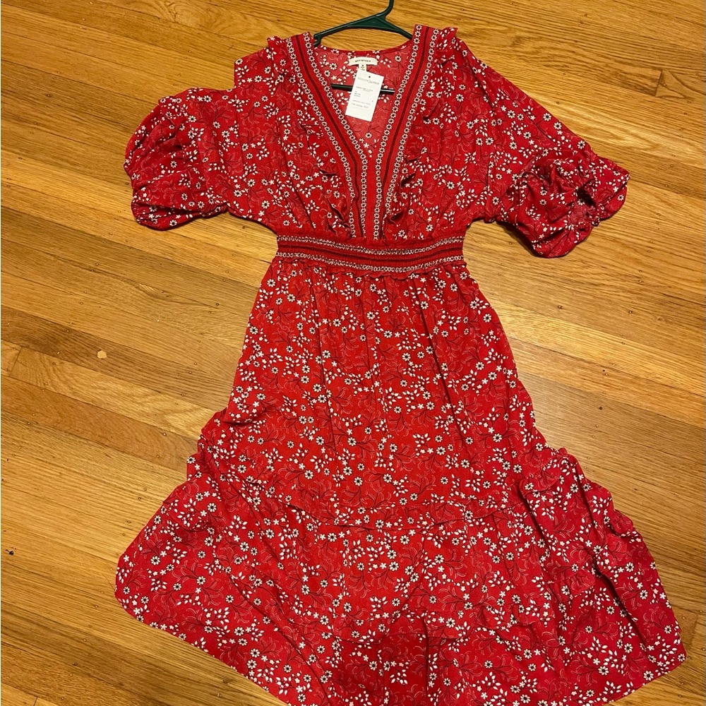 Max Studio Red Boho dress. (M)
